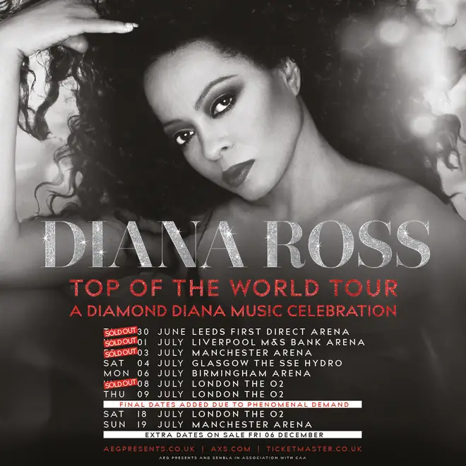 Diana Ross is touring the UK in 2020