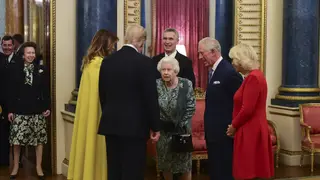 HM The Queen Hosts NATO Leaders At Buckingham Palace Reception
