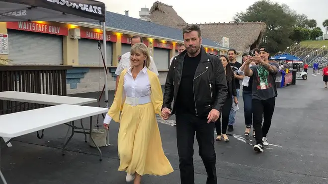 John Travolta and Olivia Newton-John reunite