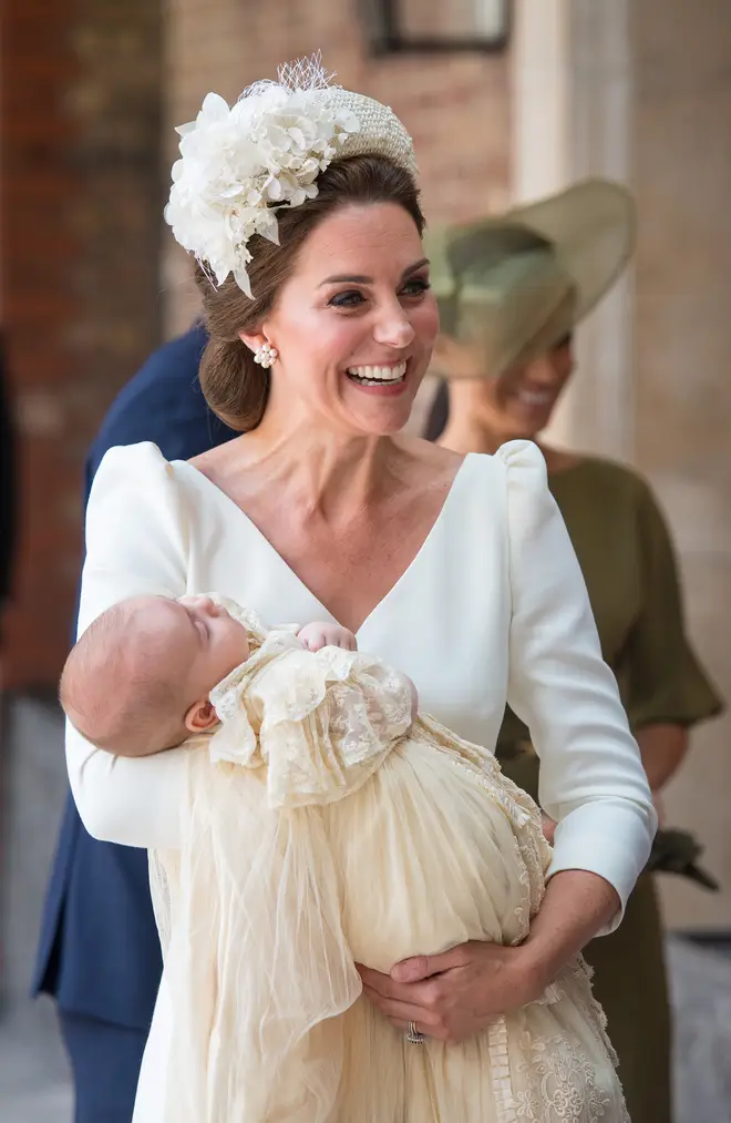 The Duchess of Cambridge with Prince Louis