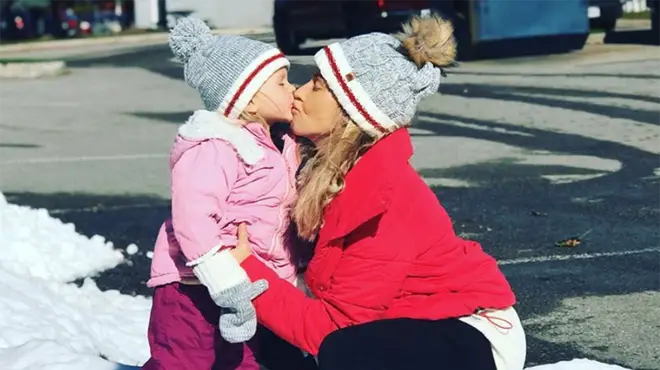 Brianne Delcourt has a three-year-old daughter