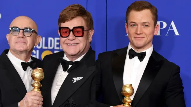 Elton John, Bernie Taupin and Taron Egerton won Golden Globes for Rocketman