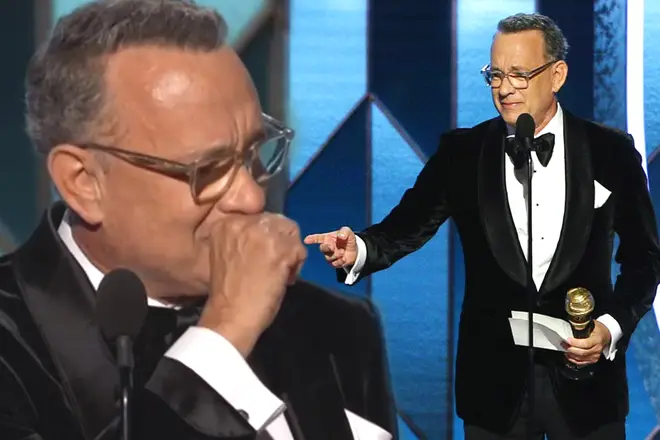 Tom Hanks breaks down in tears during Golden Globes 2020 acceptance speech