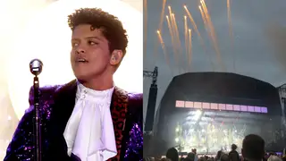 Bruno Mars / stage fire