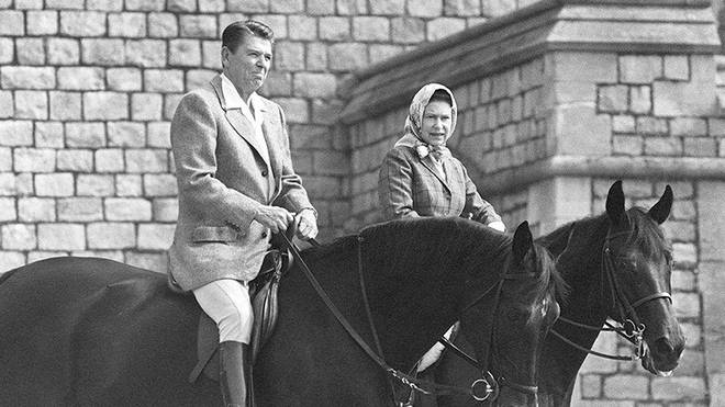 The Queen and Ronald Reagan