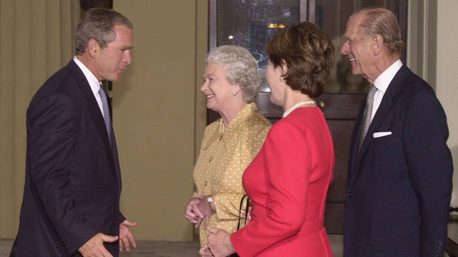 The Queen and George W Bush