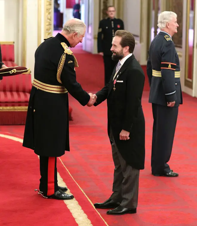Alfie Boe being made an OBE by the Prince of Wales