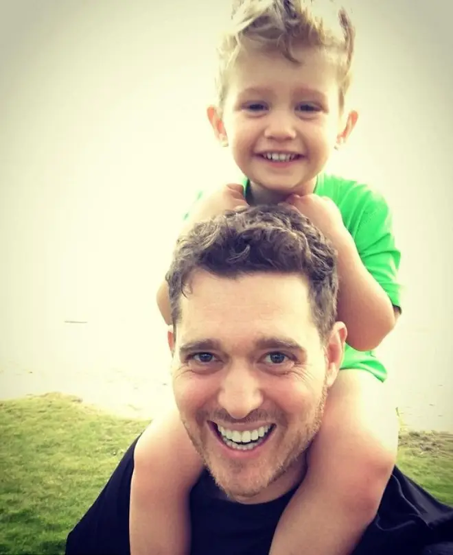 Michael Buble and son Noah