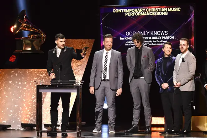 for KING & COUNTRY collect a Grammy Award for their collaboration with Dolly Parton