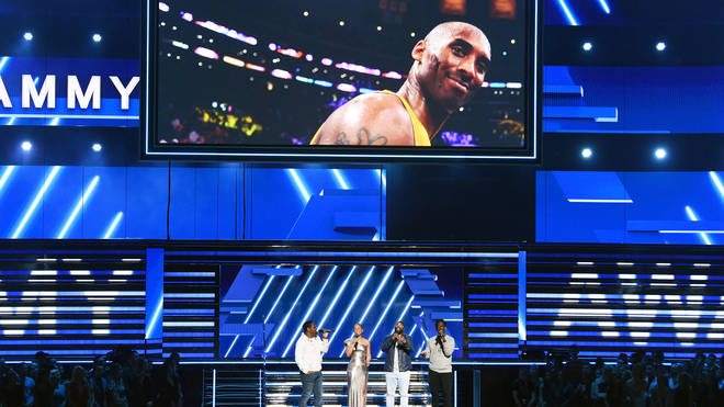 Alicia Keys and Boyz II Men perform a tribute to Kobe Bryant