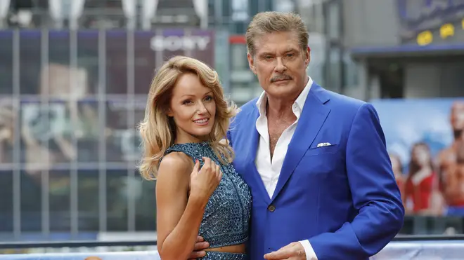 David Hasselhoff and Hayley Roberts