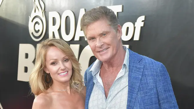 David Hasselhoff and Hayley Roberts