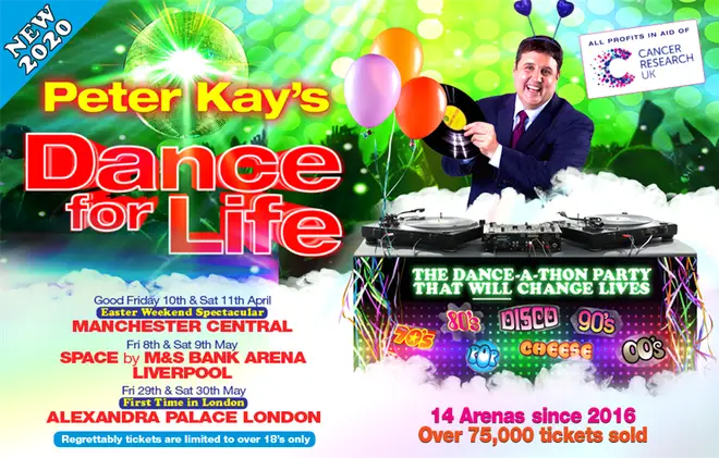 Peter Kay announces Dance For Life 2020 arena tour - ticket and venue details revealed