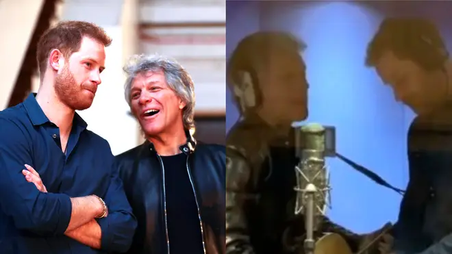 Jon Bon Jovi and Harry at Abbey Road