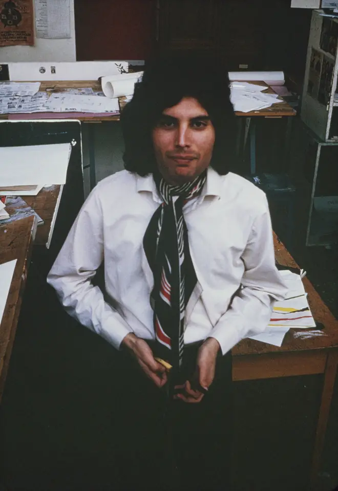 Freddie Mercury pictured at Ealing Art College in London in 1969