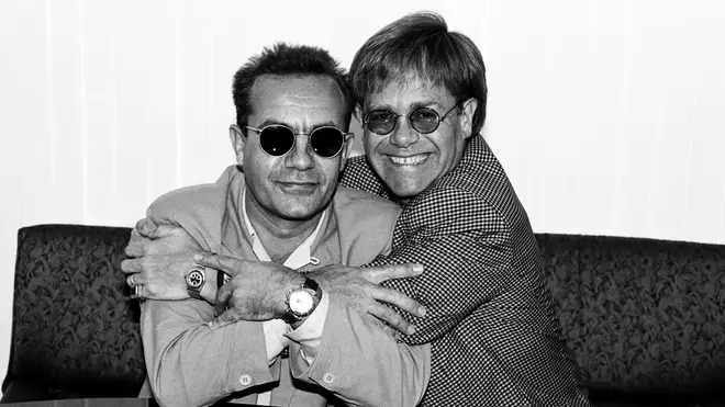 Elton John and Bernie Taupin in 1985