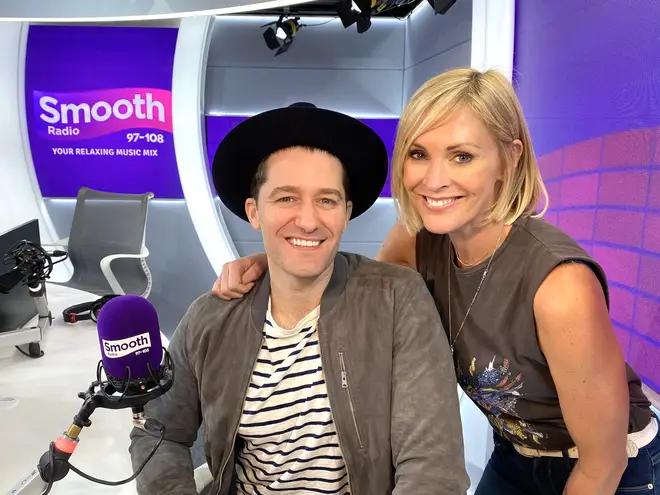 Matthew Morrison in the Smooth Radio studio with Jenni Falconer