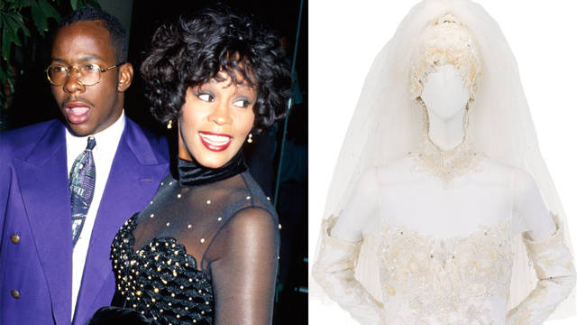 Whitney Houston's wedding dress from Bobby Brown marriage up for auction sale