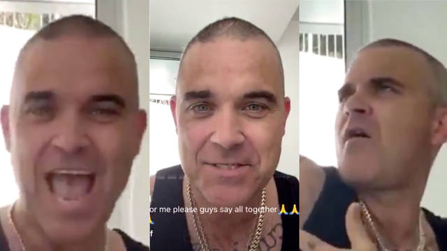 Robbie Williams treated fans to some karaoke