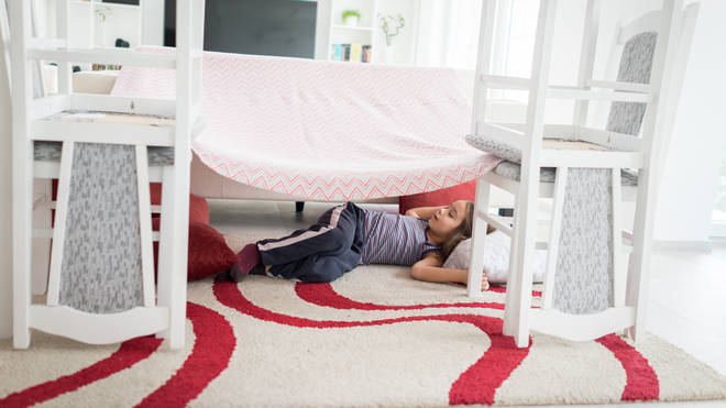 Most kids can't resist the allure of den building!