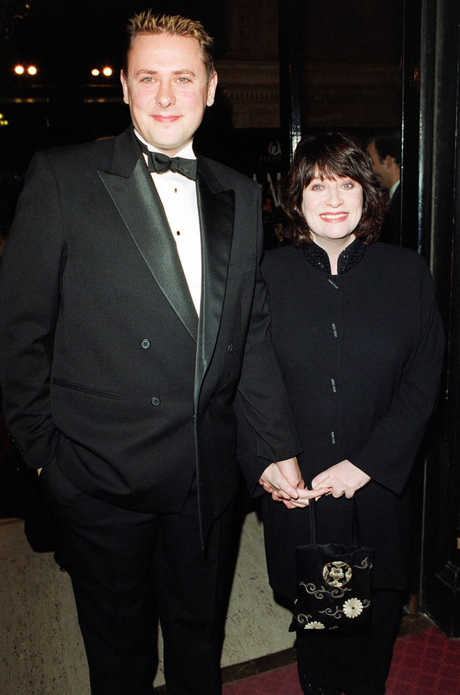 Actress Caroline Quentin and Sam Farmer in 1999