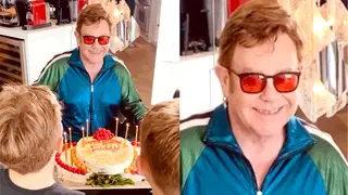 Elton John celebrates 73rd birthday at home in self-isolation with family
