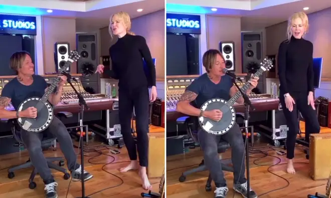 Nicole Kidman videobombed husband Keith Urban's Facebook Live concert