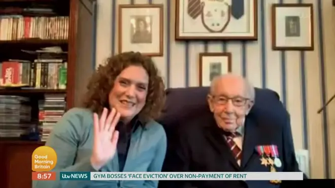 Captain Tom and daughter Hannah Ingram-Moore speaking about their campaign on Good Morning Britain