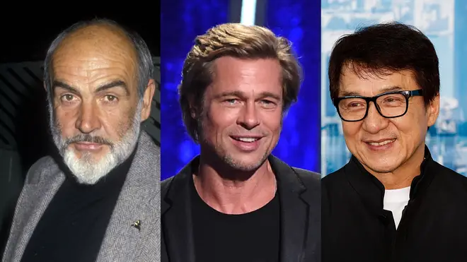 (L to R) Sean Connery, Brad Pitt and Jackie Chan are among the top 20 richest actors in the world