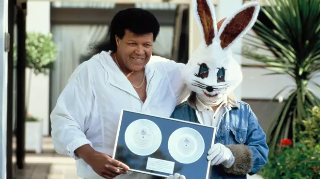 Chubby Checker with Jive Bunny in 1989