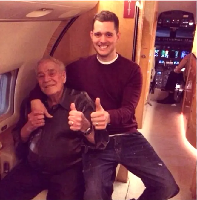 Grandpa Mitch with his grandson Michael Bublé