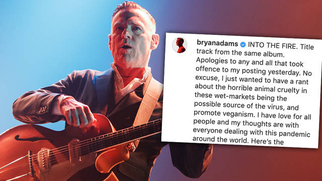 Bryan Adams apologises for controversial social media coronavirus rant earlier this week