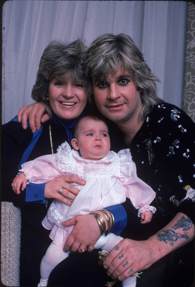 Sharon and Ozzy Osbourne pictured with daughter Aimee in 1984