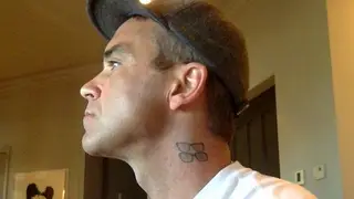 Robbie Williams Two Ronnies tattoo