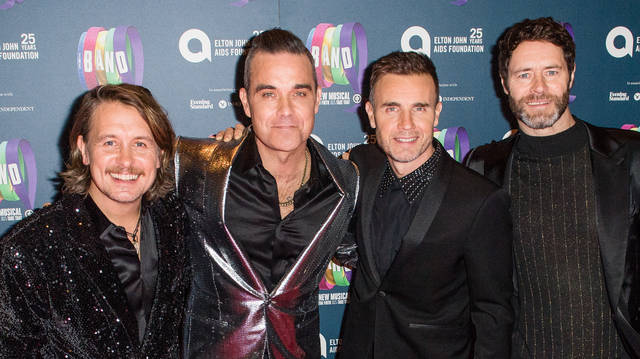 Take That with Robbie Williams in 2018