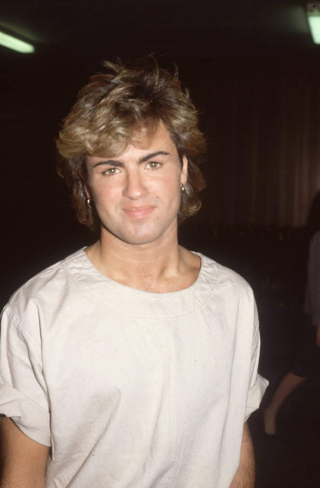 George Michael, arriving at Heathrow Airport in 1984