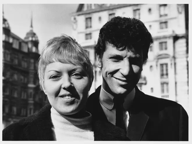 Tom Jones and wife Linda, both 24-years-old, pictured in London in March 1964