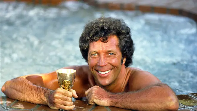 Tom Jones pictured at home in Beverly Hill in the 1980's