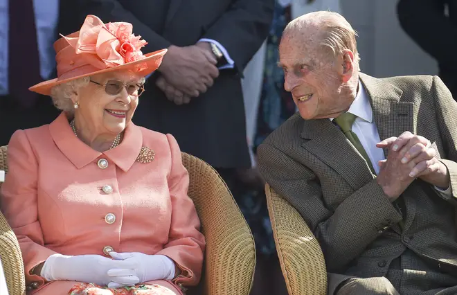 Queen Elizabeth II and Prince Philip, Duke of Edinburgh attend The OUT-SOURCING Inc Royal Windsor Cup 2018 polo match at Guards Polo Club on June 24, 2018