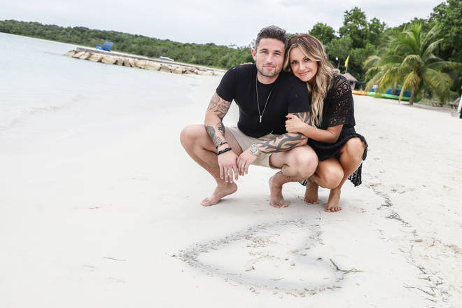 Country stars Michael Ray and Carly Pearce on their Jamaican honeymoon in December 2019 