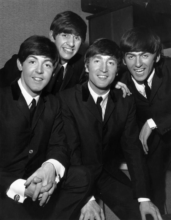 (L to R) Paul McCartney, Ringo Starr, John Lennon and George Harrison in 1964