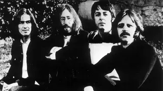 One of the last known pictures taken of The Beatles all together before they broke up in 1970