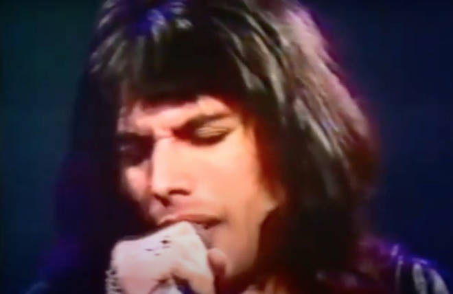 The rare footage of the momentous performance was feared lost in 1975, but was found and restored in the nineties. Pictured, Freddie Mercury