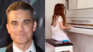 Robbie Williams' daughter Teddy is following in her father's musical footsteps