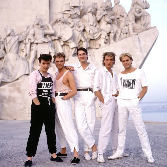 Spandau Ballet pictured in Lisbon in 1987