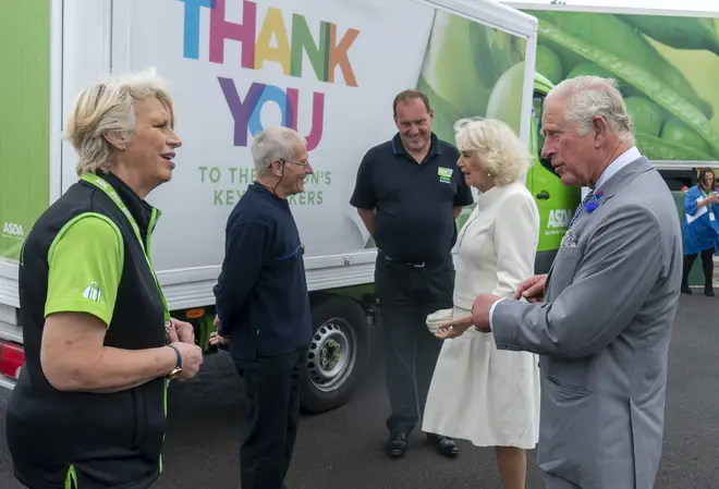 After the incident, Charles and Camilla met with other Asda workers to thank them for their hard work during the pandemic