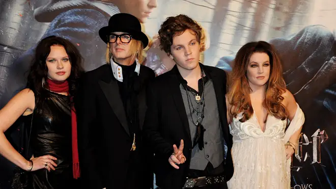 Benjamin Keough (second from right) with mother Lisa Marie in 2010
