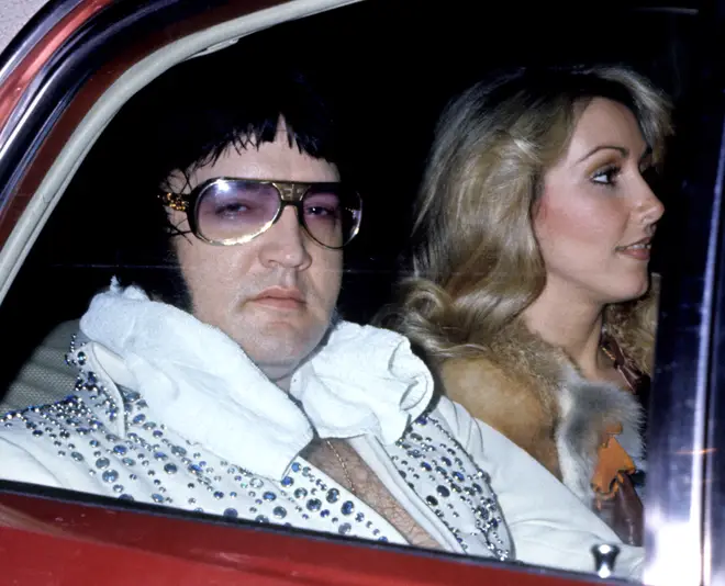 Elvis Presley With Girlfriend Linda Thompson shortly before his death, pictured in March 1976