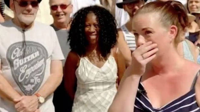 The contestant couldn't believe what she was hearing