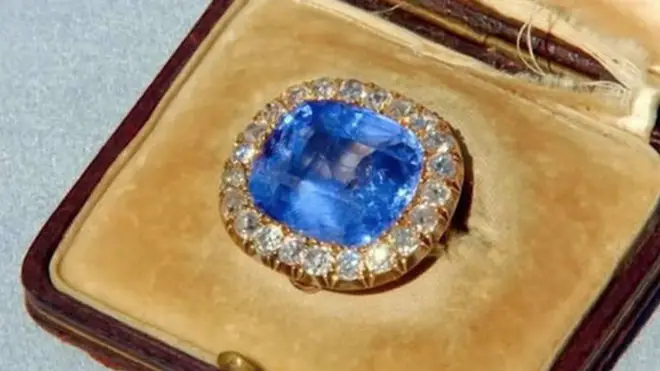 The 25-30 carat sapphire was valued at £40 - £50,000